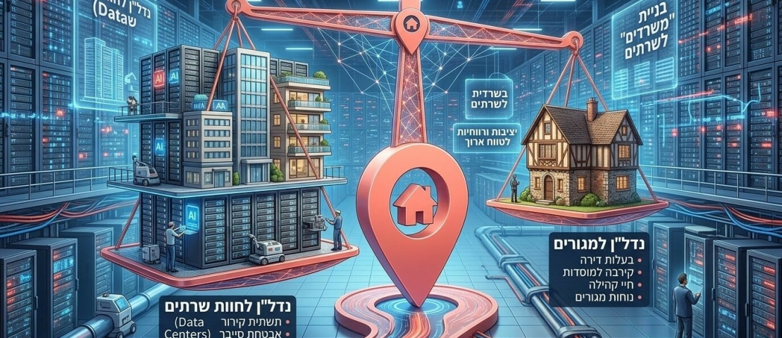 הנדל"ן של המחר: למה ענקיות הנדל"ן עוברות לבניית חוות שרתים (Data Centers) ?